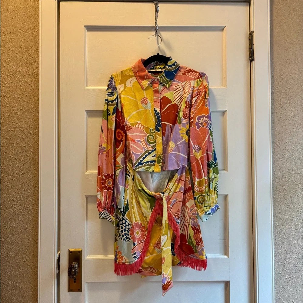 Farm Rio Mini Dress Size Petite Small - Picture 2 of 6